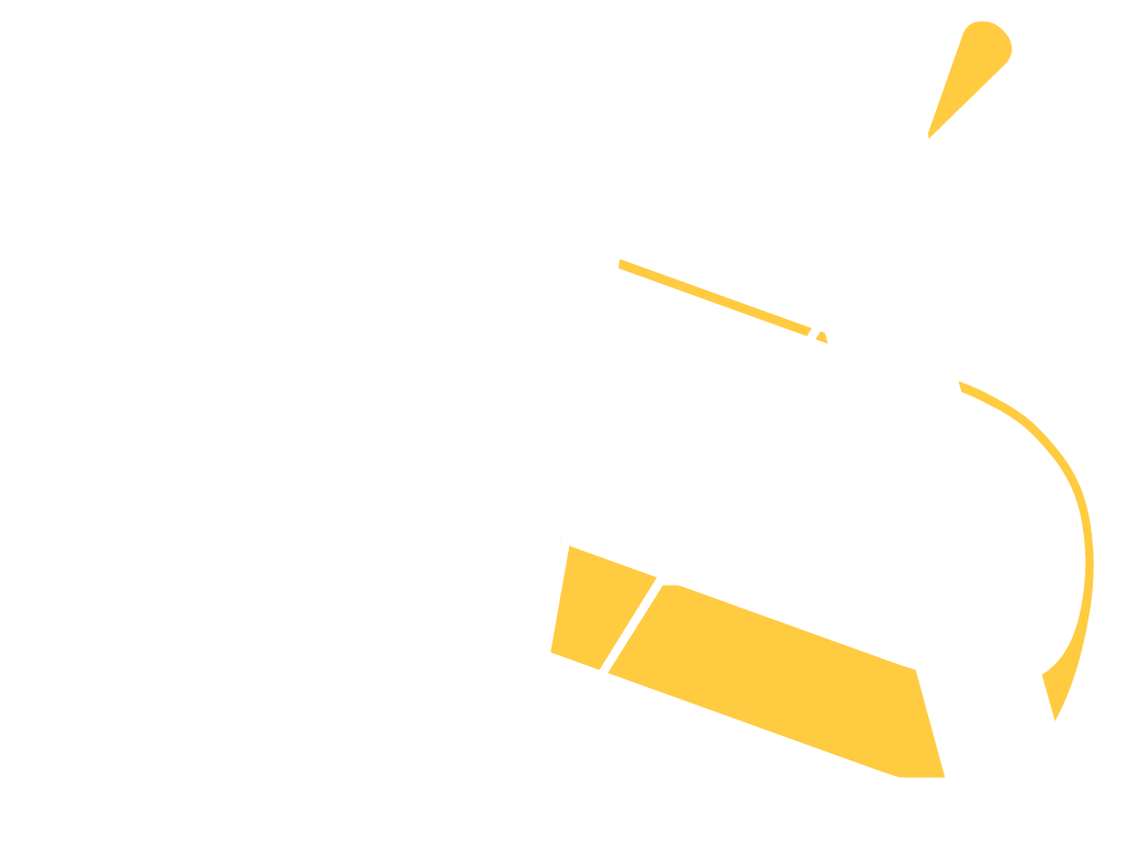 Las letras blancas estilizadas “E” y “A” se superponen sobre un fondo negro, con un símbolo y un punto amarillos que acentúan la “A”.